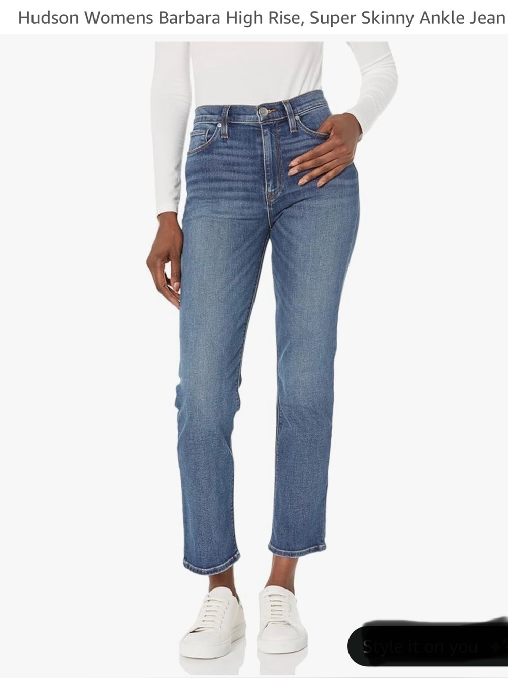 HUDSON Barbara High-Rise Super Skinny Ankle Jean, Size 32